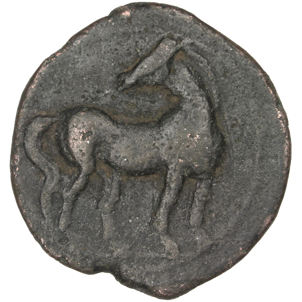 Carthage, Zeugitane, Tanit, Shekel, Carthage, VF(20-25), Copper, 7.18