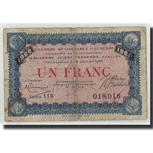 Billet, France, Auxerre, 1 Franc, 1920, B, Pirot:17-22