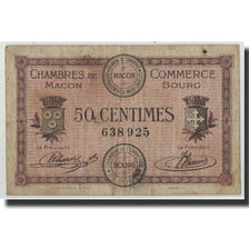 Billet, France, Macon, 50 Centimes, 1915, B+, Pirot:78-1