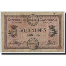 Billet, France, Macon, 50 Centimes, 1915, B+, Pirot:78-1