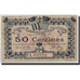 Banknote, Pirot:105-10, 50 Centimes, 1915, France, VG(8-10), Rennes et