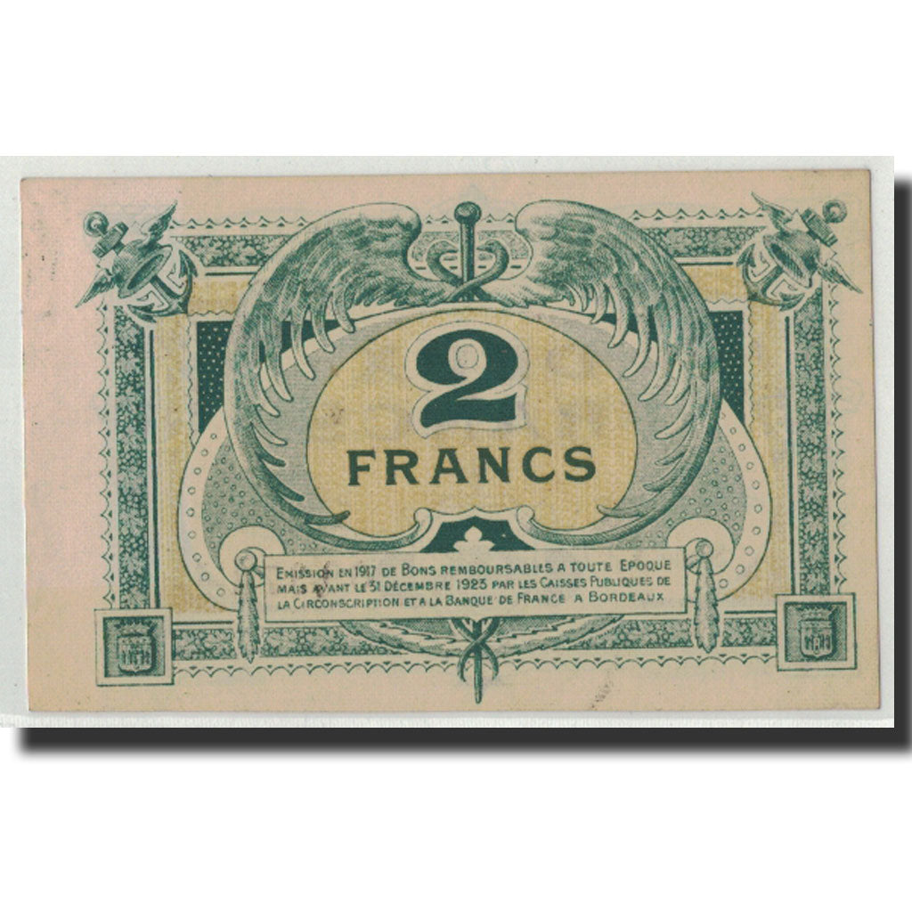 Billet, France, Bordeaux, 2 Francs, 1917, SUP, Pirot:30-17