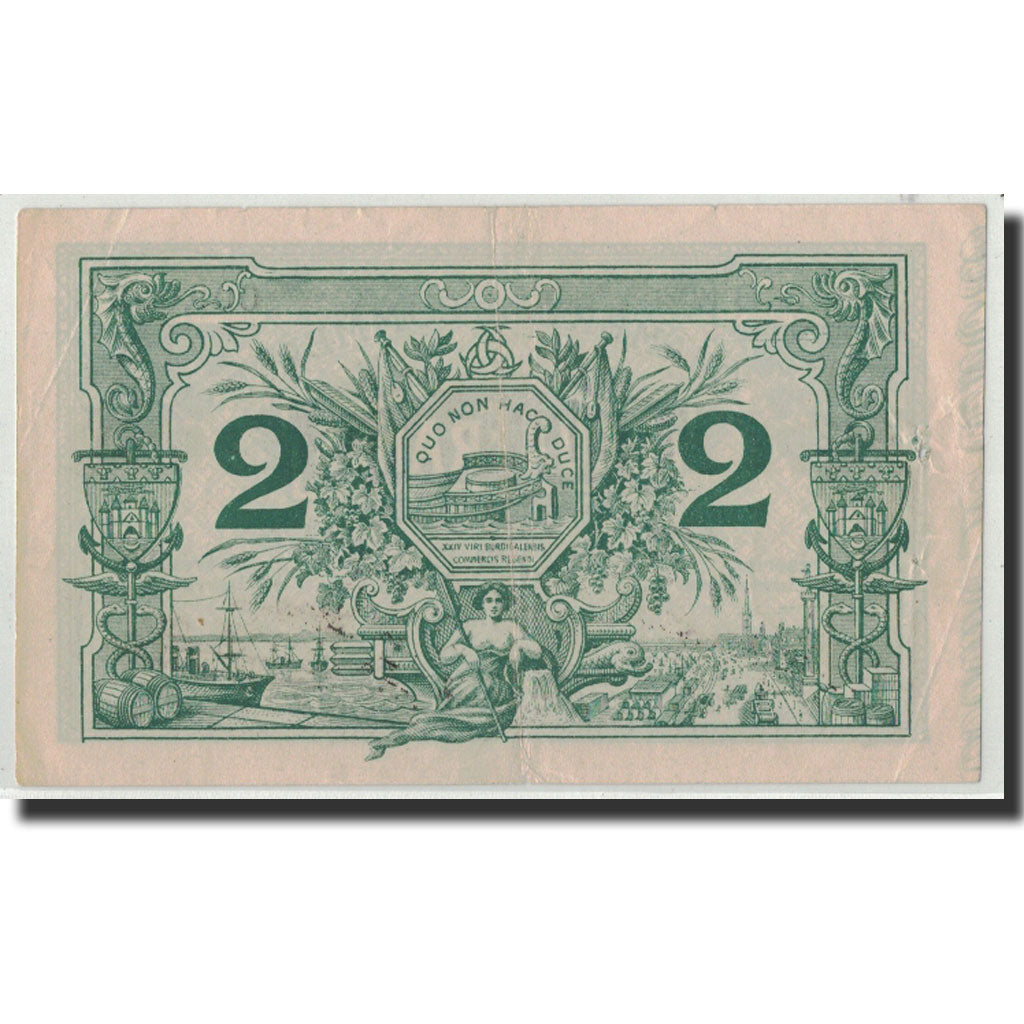 France, Bordeaux, 2 Francs, 1914, AU(55-58), Pirot:30-3