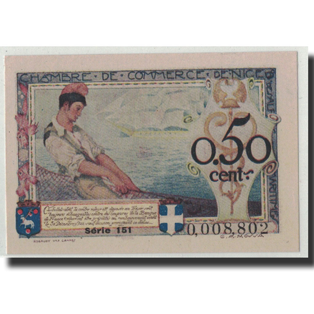 France, Nice, 50 Centimes, 1920, UNC(63), Pirot:91-9