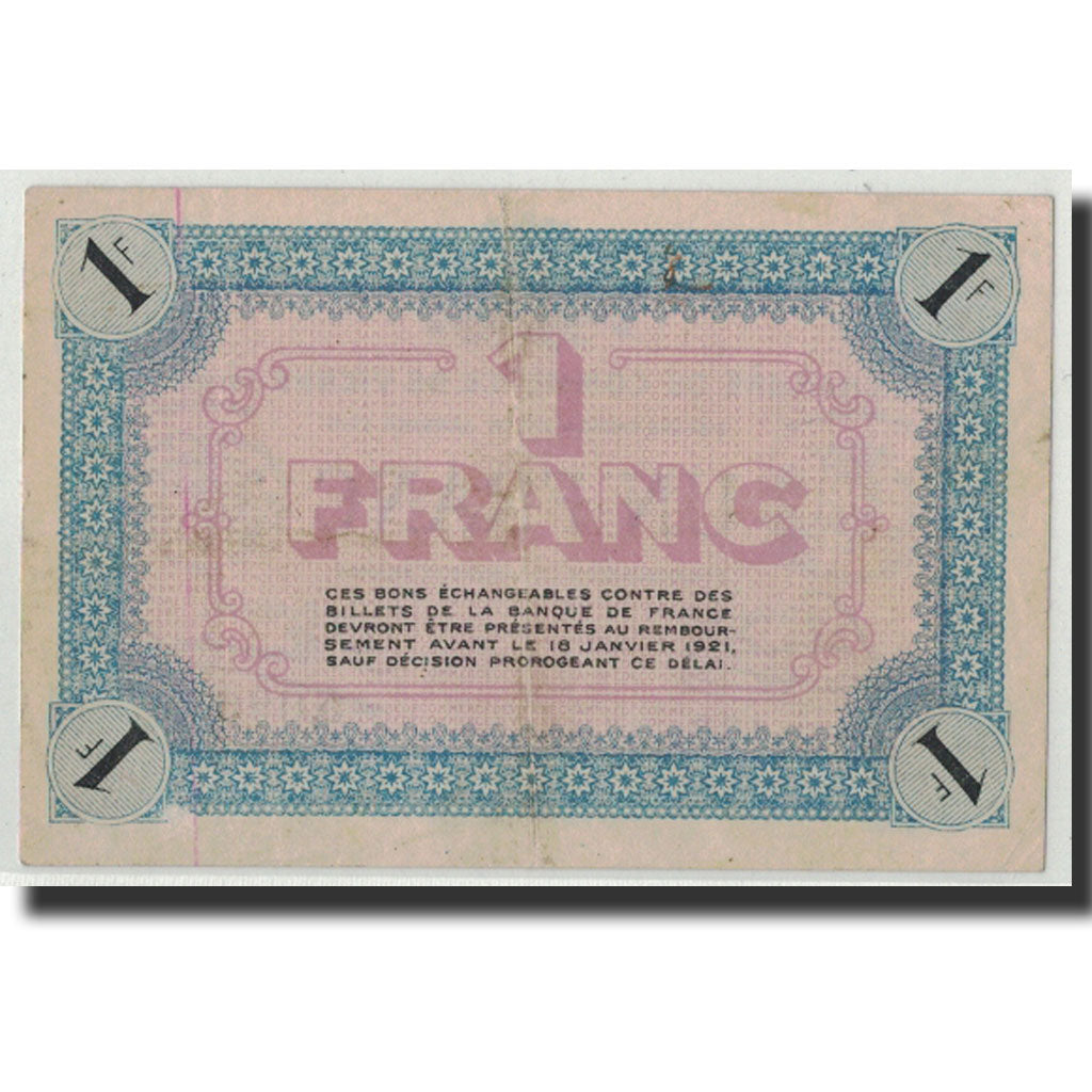 Banknote, Pirot:128.12, 1 Franc, 1916, France, AU(55-58), Vienne