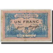 France, Valence, 1 Franc, 1915, VF(20-25), Pirot:127-3