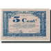 Banknote, Pirot:59-1630, 5 Centimes, 1917, France, UNC(65-70), Lille