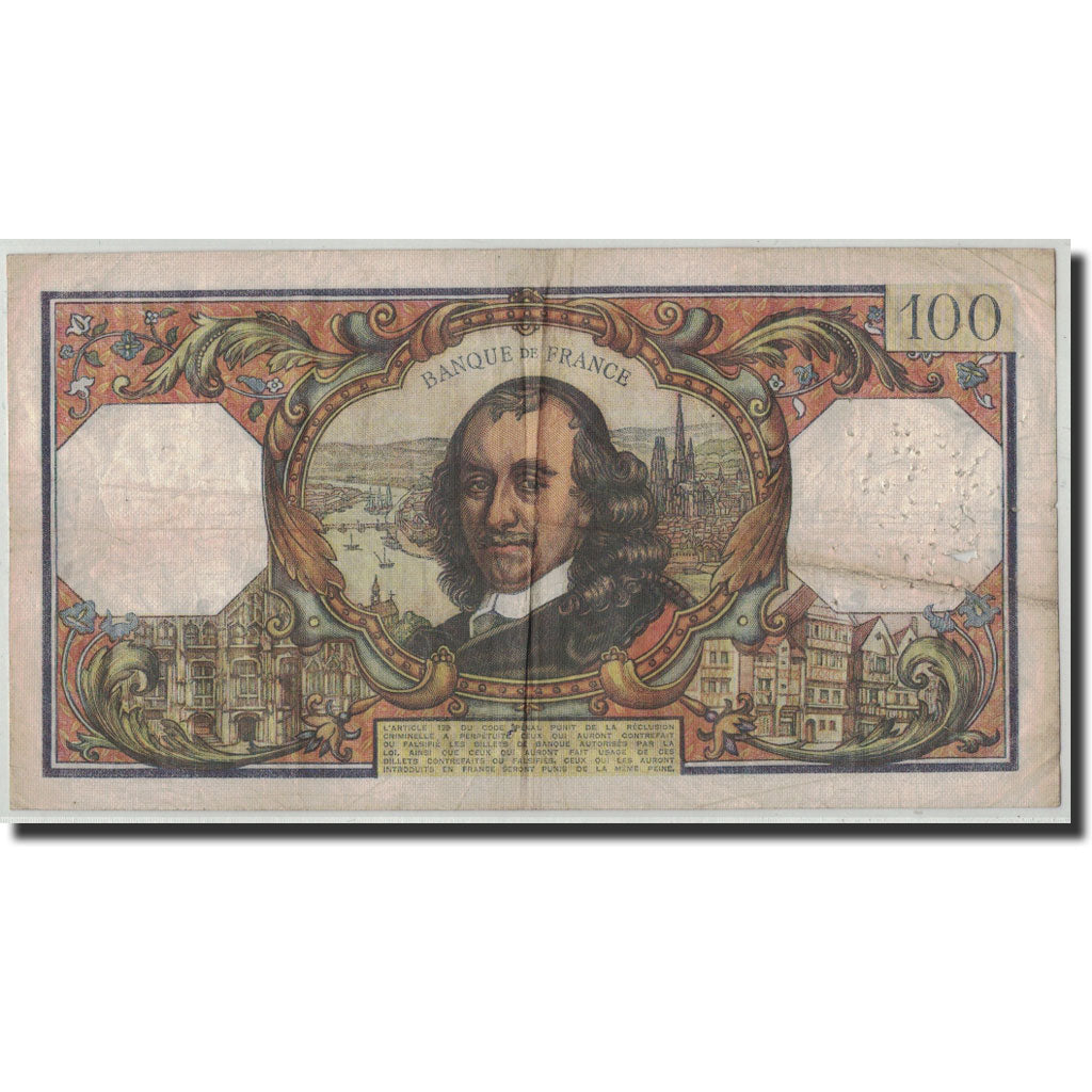 France, 100 Francs Corneille, 1972, KM:149d, Fayette:65.38, 1972-01-06, F(12-15)