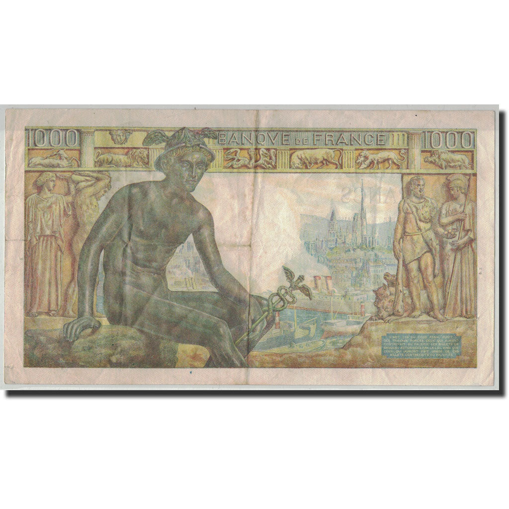 Banconote, Francia, 1000 Francs, 1942, 1942-12-03, MB+, Fayette:40.12, KM:102