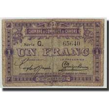 Geldschein, Frankreich, Cahors, 1 Franc, 1915, SGE, Pirot:35-14