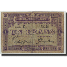 Banknote, Pirot:35-14, 1 Franc, 1915, France, VG(8-10), Cahors