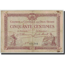 Billete, 50 Centimes, Pirot:93-1, 1915, Francia, BC, Deux-Sèvres