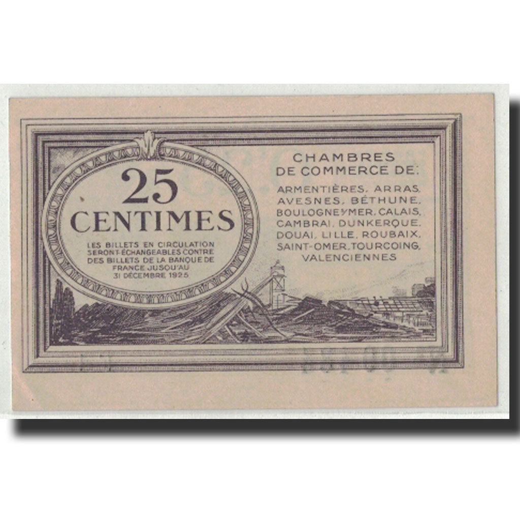 Banknote, Pirot:94-3, 25 Centimes, France, UNC(63), NORD-PAS DE CALAIS