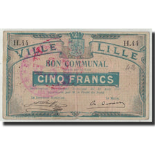 Billete, 5 Francs, Pirot:59-1601, 1914, Francia, BC, Lille