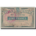 Banconote, Pirot:59-1601, MB, Lille, 5 Francs, 1914, Francia