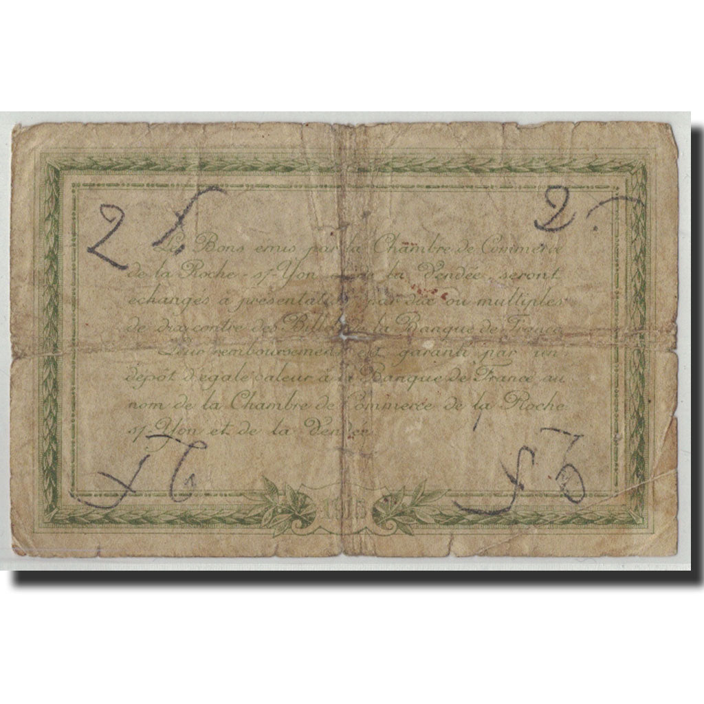 Francia, La Roche-sur-Yon, 2 Francs, 1916, B, Pirot:65-26