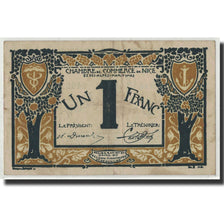 France, Nice, 1 Franc, 1917, AU(50-53), Pirot:91-5