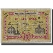 Banconote, Pirot:73-23, B, Limoges, 50 Centimes, Undated, Francia