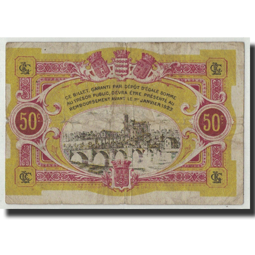 Banknote, Pirot:73-23, 50 Centimes, Undated, France, VG(8-10), Limoges