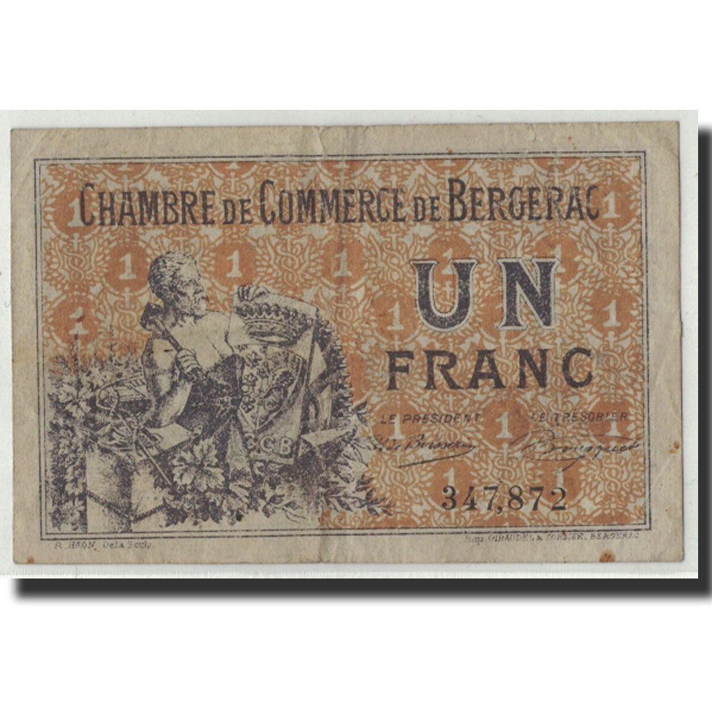 France, Bergerac, 1 Franc, 1921, Pirot:24-40