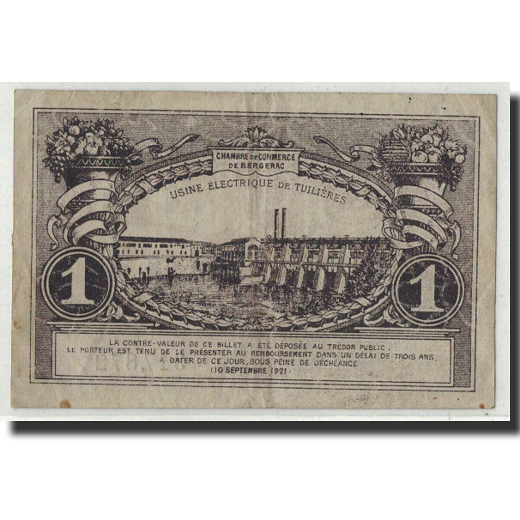 France, Bergerac, 1 Franc, 1921, Pirot:24-40