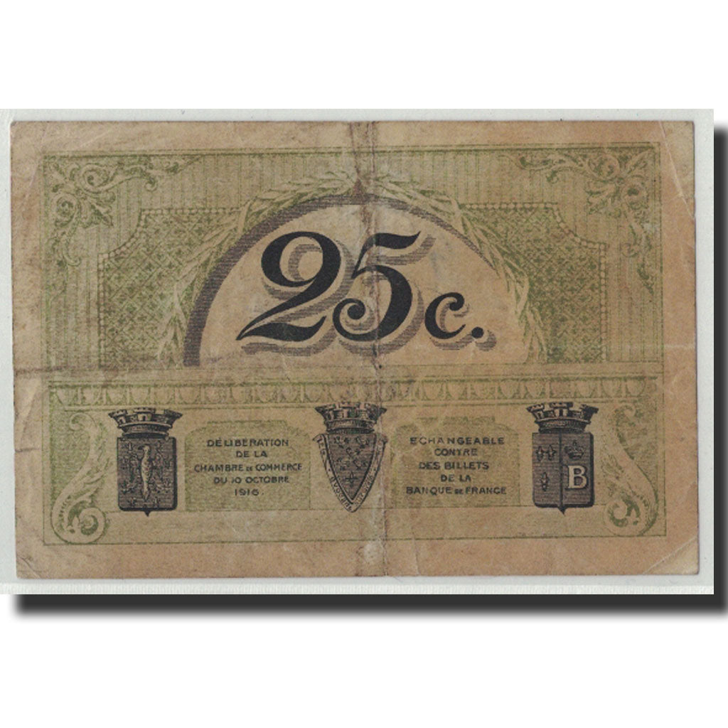 France, Le Puy, 25 Centimes, 1916, VF(20-25), Pirot:70-7