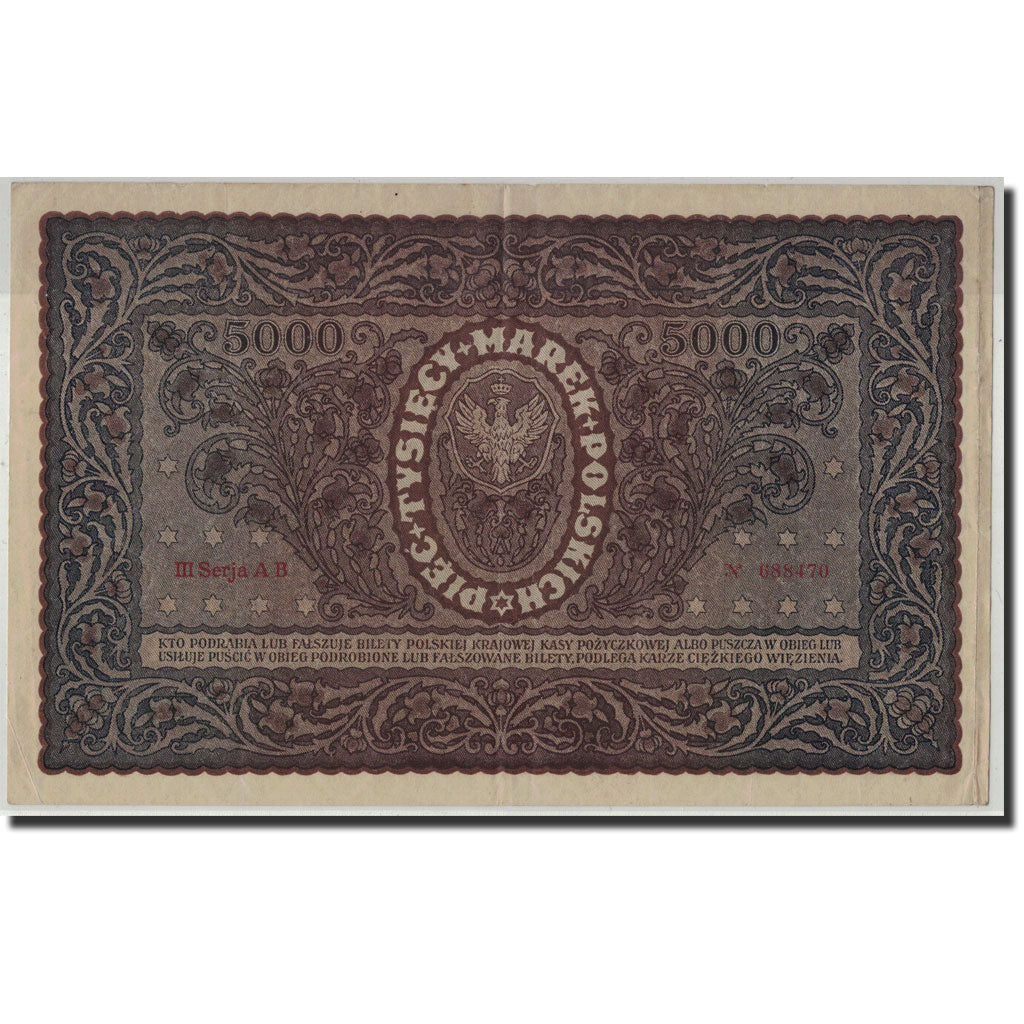Banknote, Poland, 5000 Marek, 1920, 1920-02-07, KM:31, AU(50-53)