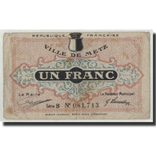 Frankreich, Metz, 1 Franc, 1918, SGE, Pirot:57-13