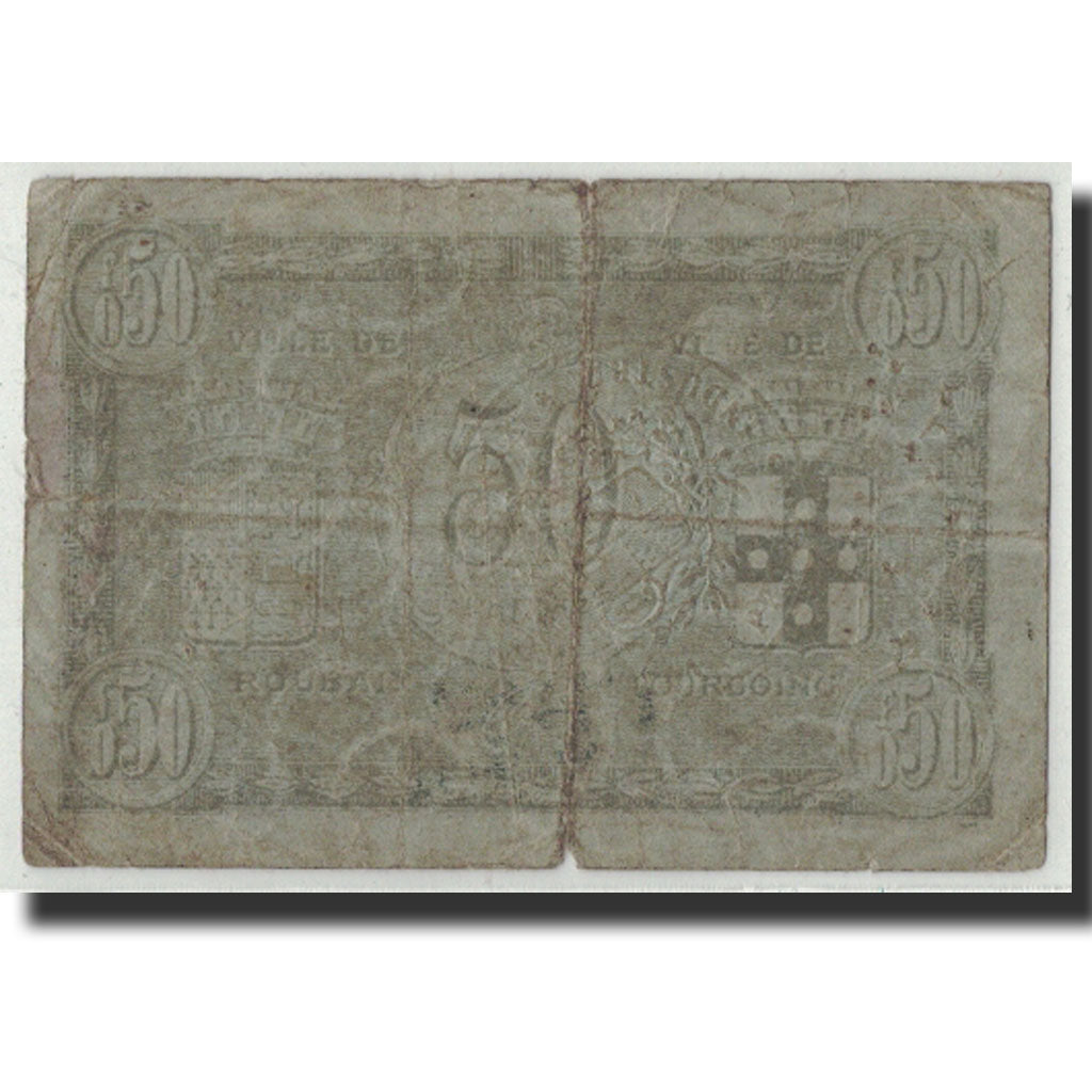 Banknote, Pirot:59-2131, 50 Centimes, 1916, France, F(12-15), Roubaix et