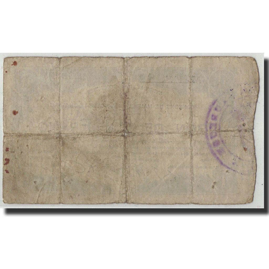 France, Maubeuge et Solre-Chateau, 1 Franc, 1915, VG(8-10), Pirot:59-1815