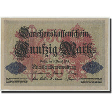 Germany, 50 Mark, 1914, KM:49b, 1914-08-05, AU(55-58)