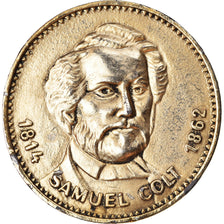 Francia, medalla, Samuel Colt, Gazette des Armes, MBC+, Copper Gilt