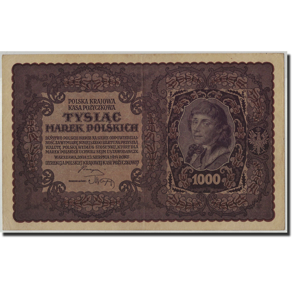Poland, 1000 Marek, 1919, 1919-08-23, KM:29, UNC(60-62)
