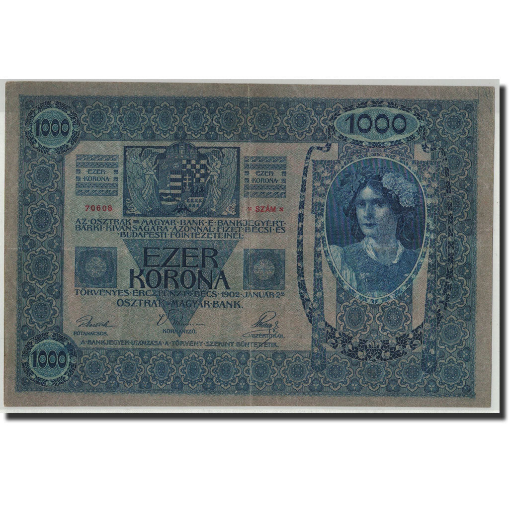 Austria, 1000 Kronen, 1902, 1902-01-02, KM:8a, AU(50-53)