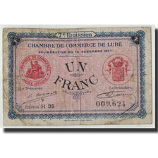 Banconote, Pirot:76-43, MB, Lure, 1 Franc, 1921, Francia