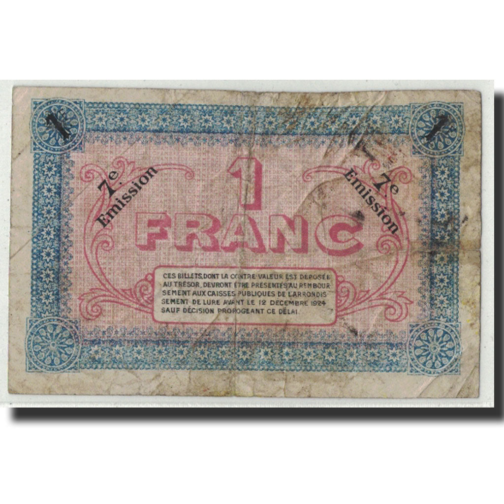Banknote, Pirot:76-43, 1 Franc, 1921, France, VF(20-25), Lure