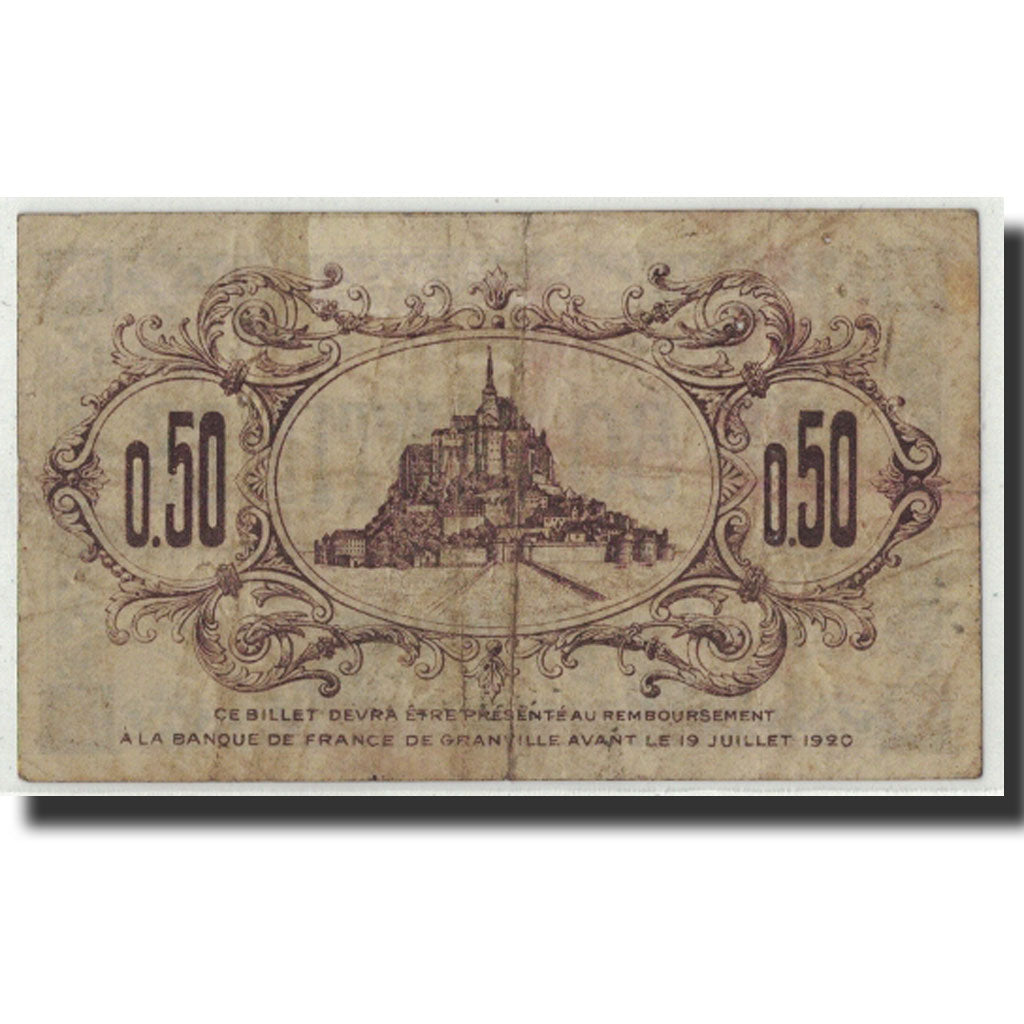 France, Granville, 50 Centimes, 1915, VF(20-25), Pirot:60-1
