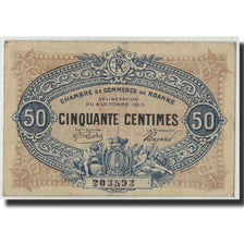 Banknote, Pirot:106-7, 50 Centimes, 1915, France, VF(20-25), Roanne