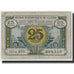 Banconote, Pirot:40-1, B+, Région centre, 25 Centimes, Undated, Francia