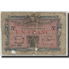 Billet, France, Toulon, 1 Franc, 1919, B, Pirot:121-29