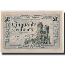 Banknote, Pirot:43-1, 50 Centimes, 1922, France, AU(55-58), Marne