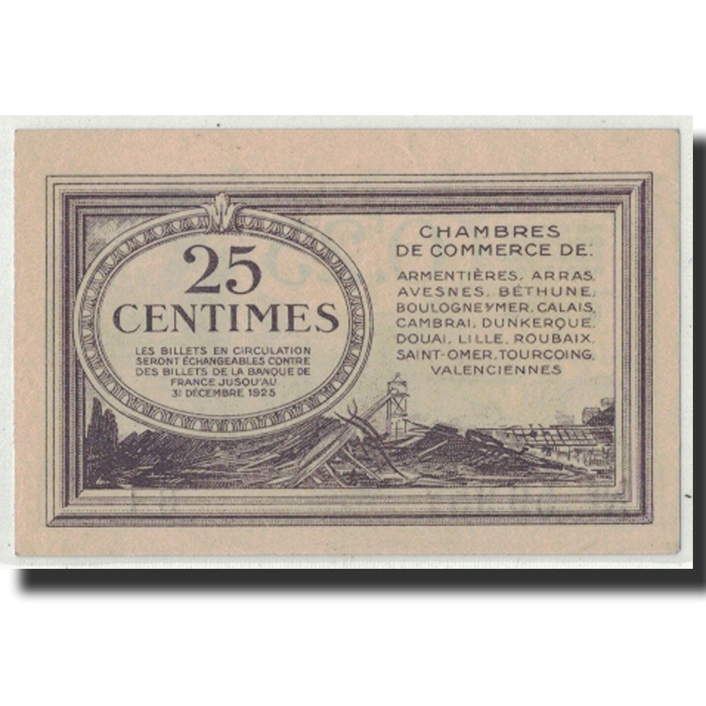 France, NORD-PAS DE CALAIS, 25 Centimes, UNC(63), Pirot:94-3