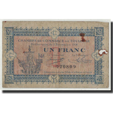 Billet, France, Toulouse, 1 Franc, 1914, B, Pirot:122-6