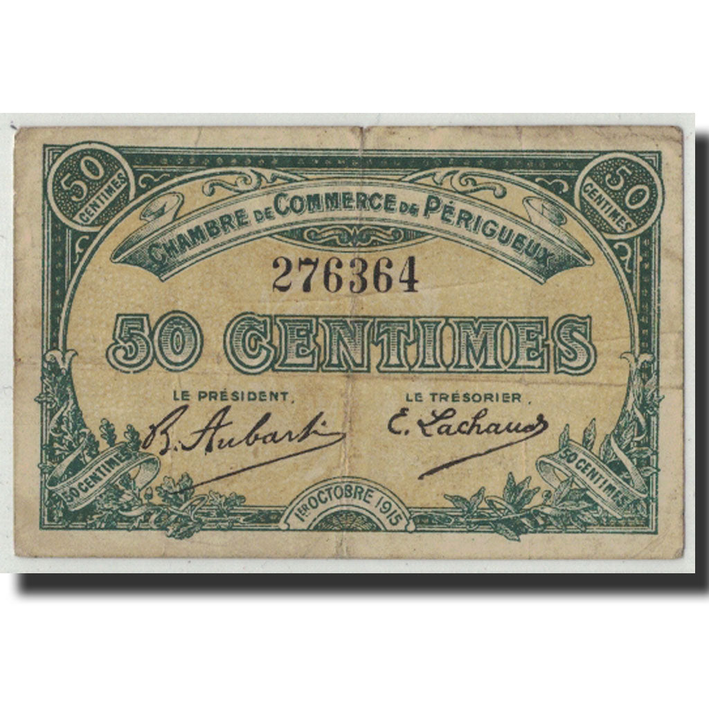 Banknote, Pirot:98-12, 50 Centimes, 1915, France, VG(8-10), Perigueux