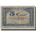 Billete, 5 Centimes, Pirot:59-1630, 1917, Francia, RC, Lille
