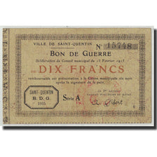 Francia, Saint-Quentin, 10 Francs, 1915, MB, Pirot:02-2054