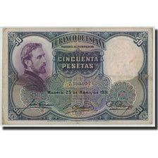 Spain, 50 Pesetas, 1931, KM:82, 1931-04-25, VF(20-25)