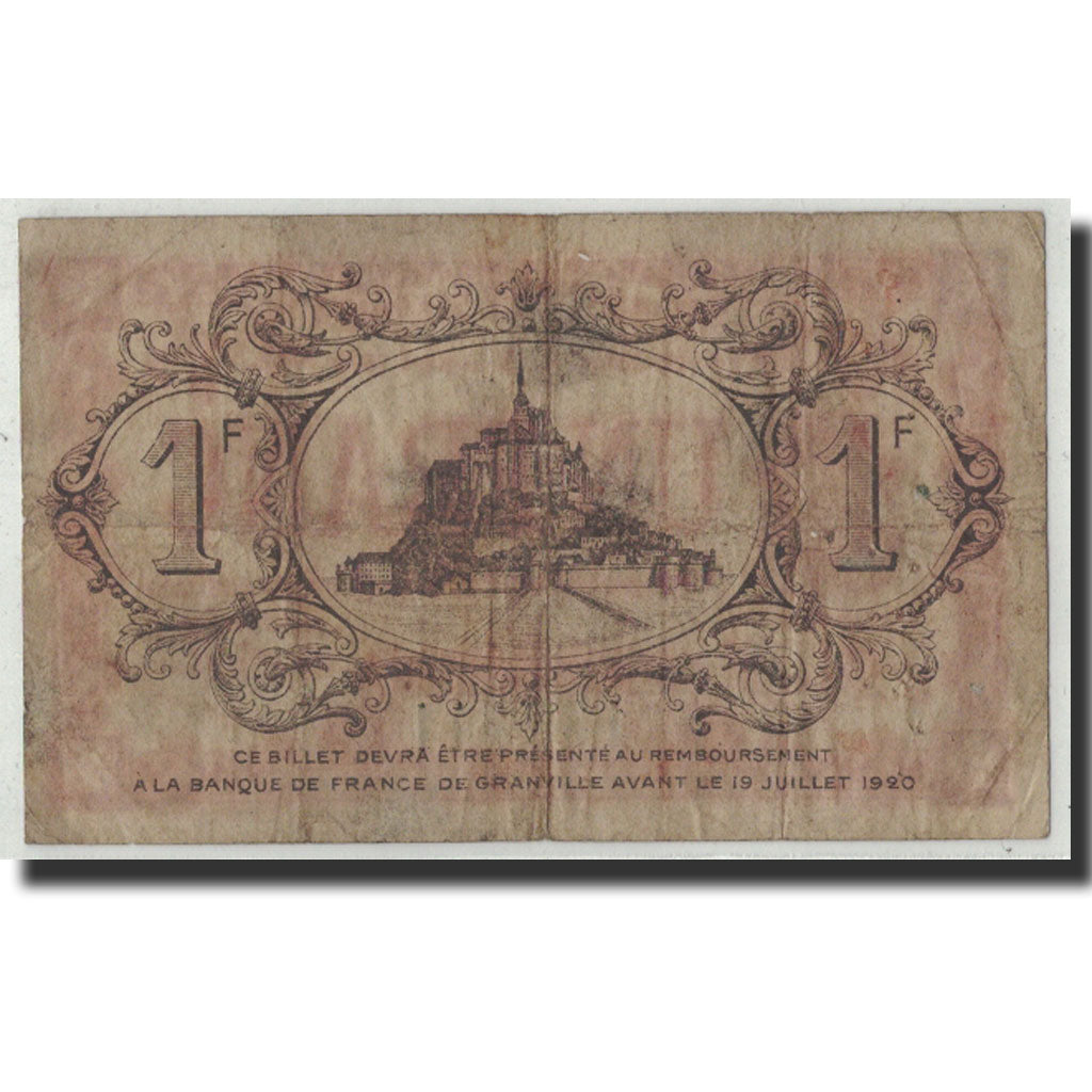 France, Granville, 1 Franc, 1915, VF(20-25), Pirot:60-4