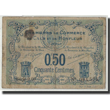 Banknote, Pirot:34-4, 50 Centimes, Undated, France, VG(8-10), Caen et Honfleur