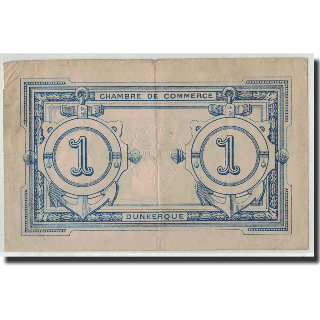 Banknote, Pirot:54-5, 1 Franc, Undated, France, VF(20-25), Dunkerque
